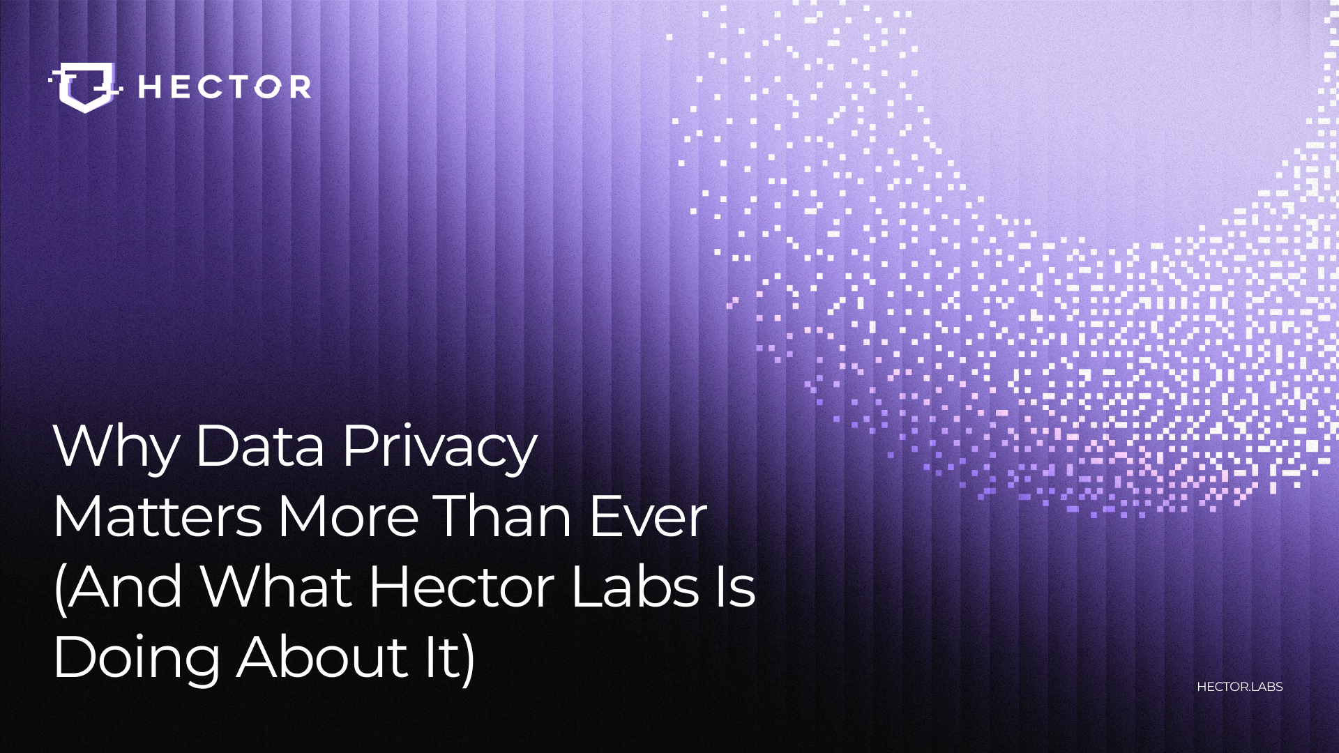 Abstract purple privacy and data-protection visualization